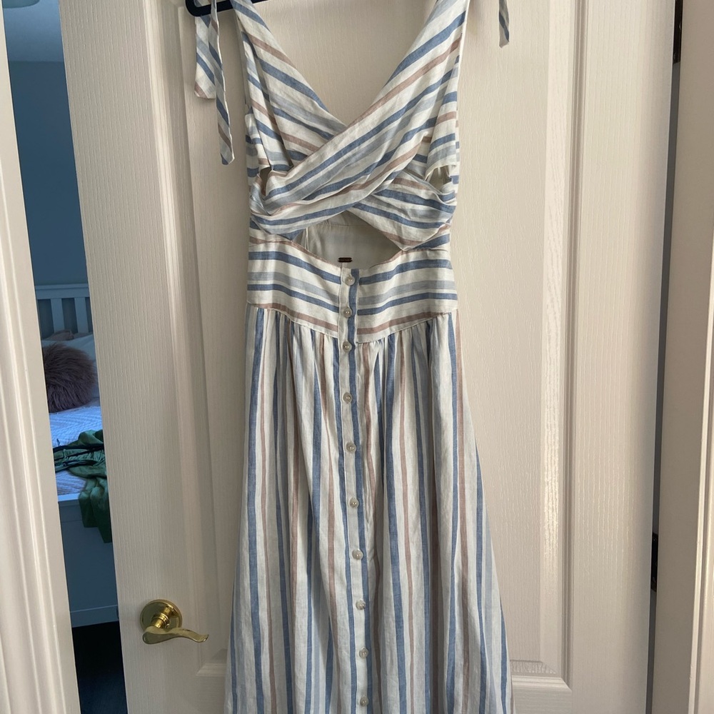 Free People striped Sundress with tie straps